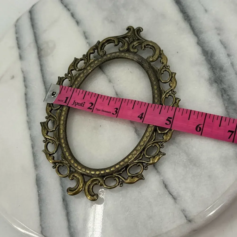 Victorian Gothic Brass made in italy wallhanging picture frame